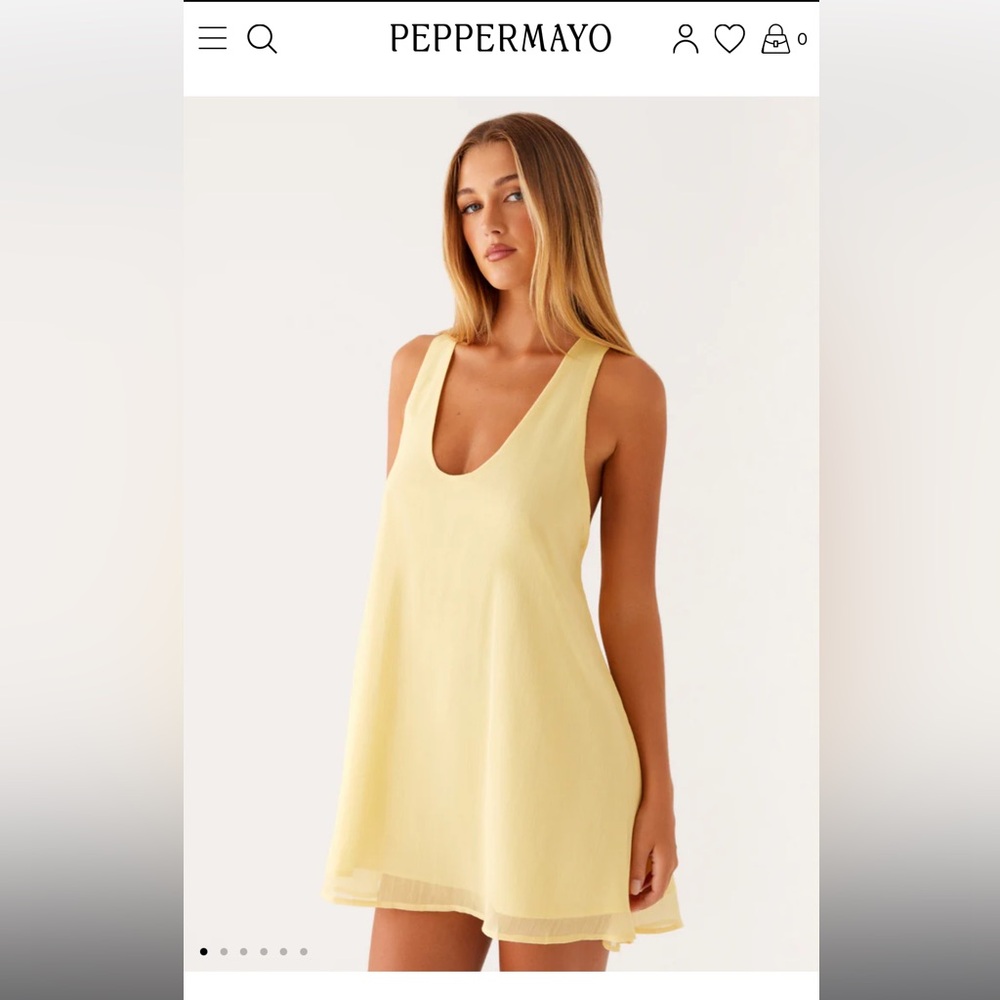 Peppermayo Exclusive - Industry Mini Dress - Pastel Yellow